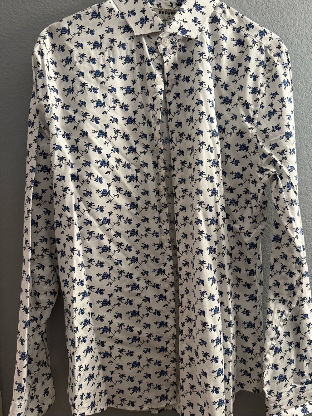 Express Slim Fit Floral Dress Shirt - Picture 4 of 9